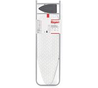 Rayen | Tabla de Planchar para pared, puerta y armario | Reposaplanchas de Silicona | Con Espuma | Color: Gris | Medidas Tablero 33 x 110cm | Plegado con estructura: 5 x 133 x 38,5 cm