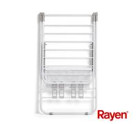 Rayen | Tendedero Multifuncional, Material Resistente, Varillas XXL, Superficie de tendido de 16m, Malla de Secado de Ropa Delicada, 4 colgadores para Calzado, 145x61x98cm