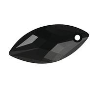 Rayher 14387574 Swarovski de cristal tallado de colgante, 30 x 14 mm, 1 unidades, Navette, ébano