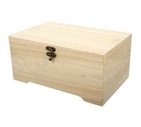 Rayher 62196000 Cofre Madera, 28 x 18 x13.5 cm, con Bandeja de 6 Compartimentos extraíble