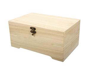 Rayher 62196000 Cofre Madera, 28 x 18 x13.5 cm, con Bandeja de 6 Compartimentos extraíble