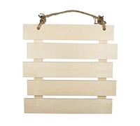 Rayher 62865505 Cartel de madera con listones, 30.5 x 31.6 x 1.5 cm, Cartel decorativo al natural para colgar