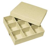 Rayher Caja clasificadora de papel maché 71748000 FSC reciclada, 100%, 14 x 14 x 3,5 cm, Q