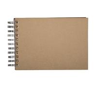 Rayher Cuaderno 21.5x15.5 cm A6 tapa dura de papel kraft, 15 hojas, álbum personalizable de espiral, 73200521