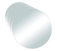 Rayher Espejo Redondo para Manualidades y decoración, 20 cm ø, Montaje en Pared, 46453000 (Paquete de 4)