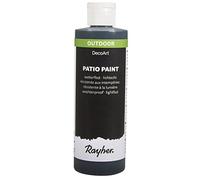 Rayher Pintura acrílica negra, para interior y exterior, resistente al agua, 236 ml, 38611576