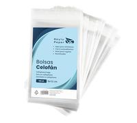 Raylu Paper® - 100 Bolsas de Celofán Transparentes con Cierre Autoadhesivo, Bolsitas de Plástico para Regalos de Cumpleaños Fiestas Boda Comuniones Navidad, Bolsas de Celofán para Chuches (8 x 12 cm).