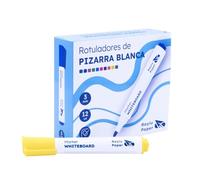 RAYLU PAPER 12 Rotuladores Amarillos para Pizarra Blanca, Rotulador para Pizarra de Punta Redonda de 3mm de Borrado en Seco, No Tóxicos, para Pizarra Blanca y Pizarra Magnética (Amarillo, 12ud)