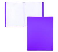 RAYLU PAPER - Carpeta con Fundas Transparentes Tamaño A4, Hecha de Polipropileno 100% Biodegradable, 20 Fundas Transparentes para Documentos en Casa y Oficina (A4, 20 fundas, Violeta)
