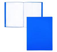 RAYLU PAPER - Carpeta con Fundas Transparentes Tamaño A4, Hecha de Polipropileno 100% Biodegradable, 40 Fundas Transparentes para Documentos en Casa y Oficina (A4, 40 fundas, Azul)