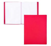 RAYLU PAPER - Carpeta con Fundas Transparentes Tamaño A4, Hecha de Polipropileno 100% Biodegradable, 40 Fundas Transparentes para Documentos en Casa y Oficina (A4, 40 fundas, Rojo)