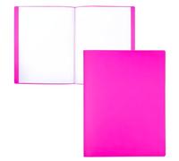 RAYLU PAPER - Carpeta con Fundas Transparentes Tamaño A4, Hecha de Polipropileno 100% Biodegradable, 40 Fundas Transparentes para Documentos en Casa y Oficina (A4, 40 fundas, Rosa)