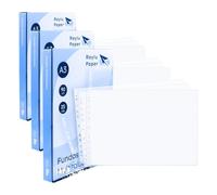 Raylu Paper® - Fundas multitaladro de polipropileno 100% reciclable, fundas para documentos de gran apertura, lomo reforzado. 25 unidades. (Transparente - Cristal, A3-90 micras) (Paquete de 3)