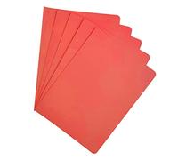Raylu Paper® - Pack de 25 Subcarpetas de cartulina para documentos, colores vivos. Carpetas de cartulina kraft gruesa de 200g (Rojo, A4)