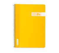 RAYLU PAPER - Pack de 6 Cuadernos A4 con Espiral y Tapa de Resistente de Polipropileno, 80 Hojas 90g, Libreta de Colores vivos para Apuntes, Estudio, Oficina y Universidad (Amarillo, Pauta 3,5mm)