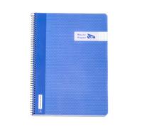 Raylu Paper - Pack de 6 Cuadernos A4 con Espiral y Tapa de Resistente de Polipropileno, 80 Hojas 90g, Libreta de Colores vivos para Apuntes, Estudio, Oficina y Universidad (Azul Claro, Cuadrícula 4mm)