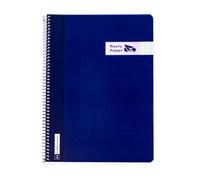 Raylu Paper - Pack de 6 Cuadernos A4 de Espiral y Tapa de Resistente de Polipropileno, 80 Hojas 90g, Libreta de Colores vivos para Apuntes, Estudio, Oficina y Universidad (Azul Oscuro, Cuadrícula 4mm)