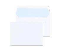 RAYLU PAPER - Pack de sobres blancos de papel con cierre autoadhesivo para envío de documentos y cartas, fácil sellado, 90g/m² de grosor (500 unidades, C5)