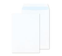 RAYLU PAPER - Pack de sobres blancos de papel grandes con cierre autoadhesivo para envío de documentos, sellado fácil y rápido, 100g/m² de grosor (Folio Prolongado, 10 unidades)