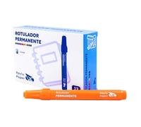 RAYLU PAPER Rotuladores Permanentes con Punta de 2mm, Rotulador Permanente Resistente al Agua y la Decoloración de Secado Rápido, Ideal para Papel, Cartón, Plástico, Metal y Tela (12, Naranja)