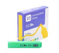 RAYLU PAPER Subrayadores Fluorescentes con Punta Biselada, Pack de 10 Marcadores Fluorescentes con Trazo de 2-5mm, Rotuladores Fluorescentes para Organización (10, Verde pastel)