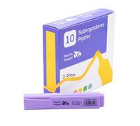 RAYLU PAPER Subrayadores Fluorescentes con Punta Biselada, Pack de 10 Marcadores Fluorescentes con Trazo de 2-5mm, Rotuladores Fluorescentes para Organización (10, Violeta pastel)