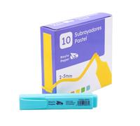 RAYLU PAPER Subrayadores Fluorescentes con Punta Biselada, Pack de 10 Marcadores Fluorescentes con Trazo de 2-5mm, Rotuladores Fluorescentes para Organización (10, Azul pastel)