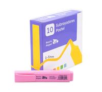 RAYLU PAPER Subrayadores Fluorescentes con Punta Biselada, Pack de 10 Marcadores Fluorescentes con Trazo de 2-5mm, Rotuladores Fluorescentes para Organización (10, Rosa pastel)
