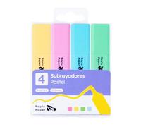 RAYLU PAPER - Subrayadores Fluorescentes con Punta Biselada, Pack de Marcadores Fluorescentes con Trazo de 2-5mm, Rotuladores Fluorescentes para Estudio, Oficina y Organización