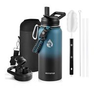 RAYMYLO Botella de agua aislada de 32 onzas, acero inoxidable al vacío de triple pared (fría durante 48 horas, caliente durante 24 horas), a prueba de fugas y sin BPA, termo de agua hidráulico de 32