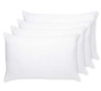 Rayyan Linen Paquete de 4 fundas de almohada 100% algodón egipcio de 200 hilos, 50 x 75 cm (blanco)