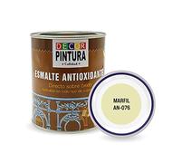 RC ocio Pintura antioxidante exterior para metal minio Pinturas esmalte antioxido para galvanizado, hierro, forja,barandilla, chapa para interiores y exteriores - Lata 750ml(Marfil)