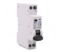RCBO Electromecánico 1P+N 1 Módulo DIN, Tipo A Curva C, 30mA, 6kA, 230V AC, Interruptor Magnetotérmico Diferencial Serie PL8M1N