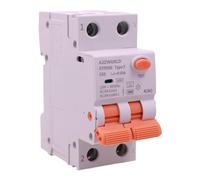 RCBO Tipo F 63A C63, interruptor diferencial con magnetotérmico Clase F Curva C, 1P + N 6kA 30 mA 2 módulos 230 VAC, doble palanca, para instalaciones de equipos electrónicos modernos