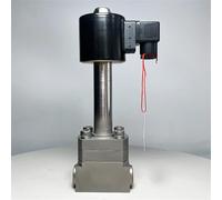 RCGKNNMUZ Válvula solenoide criogénica de nitrógeno líquido de 2 vías, 16 Bar, -196 °C ~ 0 °C, Orificio 3/8, 10 mm, SS304 DN10, válvula de Acero Inoxidable(NPT-DC24V-NO Open)