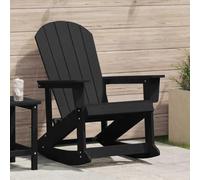 RCODSSK Adirondack - Mecedora para jardín, 92 x 73,5 x 92 cm, HDPE, color negro