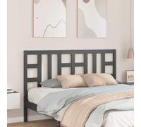 RCODSSK Cabecero de madera maciza de pino 146 x 100 cm gris con vetas rústicas para camas sin cabecero