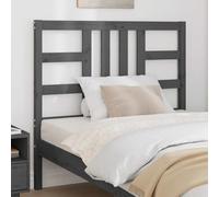 RCODSSK Cabecero de madera maciza de pino gris 106 x 100 cm con vetas rústicas para camas sin cabecero
