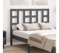 RCODSSK Cabecero de madera maciza de pino gris 126 x 100 cm con vetas rústicas para camas sin cabecero