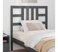 RCODSSK Cabecero de madera maciza de pino gris 96 x 100 cm con vetas rústicas para camas sin cabecero