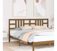 RCODSSK Cabecero de madera maciza de pino marrón miel 206 x 100 cm con vetas rústicas para camas sin cabecero