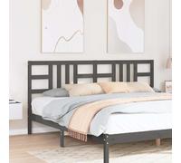 RCODSSK Cabecero de madera maciza de pino negro 81 x 100 cm con vetas rústicas para camas sin cabecero