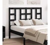 RCODSSK Cabecero de madera maciza de pino negro 81 x 100 cm con vetas rústicas para camas sin cabecero