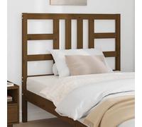 RCODSSK Cabecero de madera maciza de pino negro 81 x 100 cm con vetas rústicas para camas sin cabecero