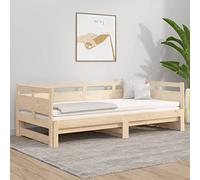RCODSSK Cama de día 2 x 90 x 200 cm, madera maciza de pino, cama extensible de pino de 90 x 200 cm, sofá cama para 2 plazas, extensible madera maciza de 90 x 200 cm