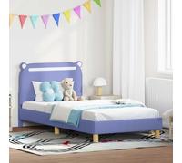 RCODSSK Estructura de cama moderna de diseño plano, fácil de montar y cabecero con espacio de almacenamiento, 70 x 140 cm, de madera con somier fijo