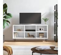 RCODSSK Mueble para TV blanco de 103,5 cm de ancho de madera con 6 compartimentos y dimensiones 30 x 50 cm