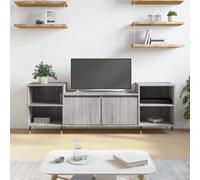 RCODSSK Mueble para TV blanco de 160 cm de ancho de madera con 6 compartimentos y puertas - Armario para medios de comunicación en color blanco con espacio de almacenamiento práctico