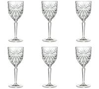 RCR 26325020006 Copas De Vino De La Colección Oasis, Copas Detallado Y De Cristal Luxion, Juego De 6, Ideal Para Vino Blanco Y Tinto, Elegantes Y Sofisticadas, Perfecto Para Fiestas O Cenas Diarias