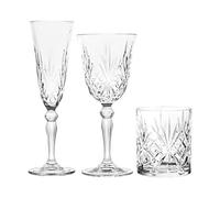 Rcr 735112 12 copas y 6 vasos, cristal, transparente, 270 ml
